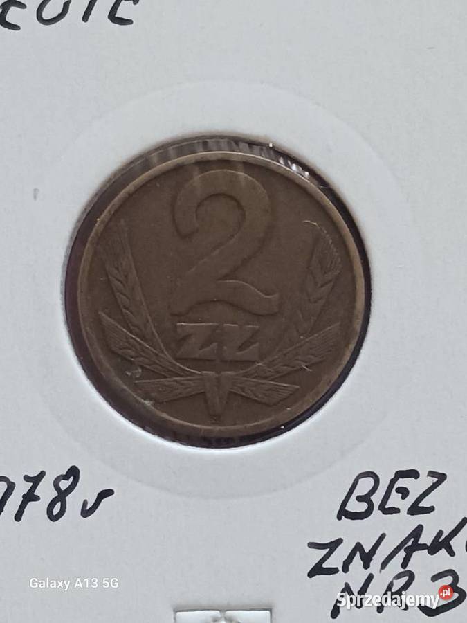 2 złote 1978 r bez znaku mennicy 3 najniższy Konin