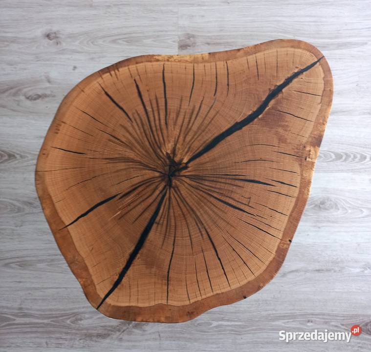 Stolik z litego drewna z żywicą epoksydową Starcza