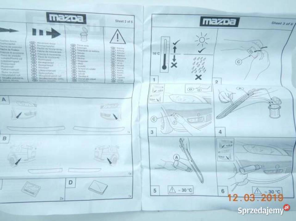 LISTWA LISTWY ZDERZAKA PRZÓD MAZDA 2 DY 0207 lubelskie