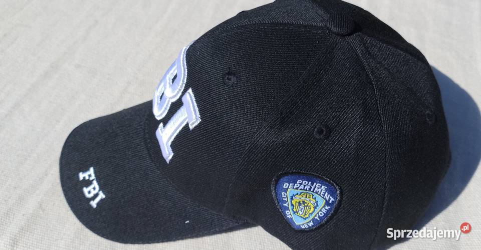 Czapka z daszkiem FBI z medalem FBI platerowanym mazowieckie