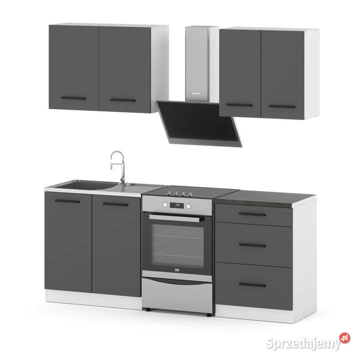 Meble Kuchenne Komplet Mini Mokka 20m Nowoczesny 145cm Elbląg
