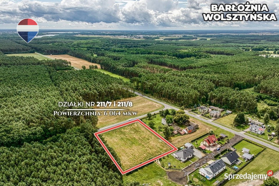 Działka z pozwoleniem na budowę osiedla Barłożnia Wolsztyńska