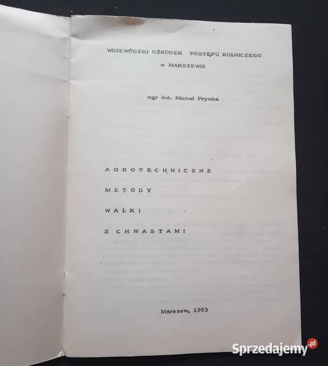 Michał Prymka Agrotechniczne metody walki z Koźminek