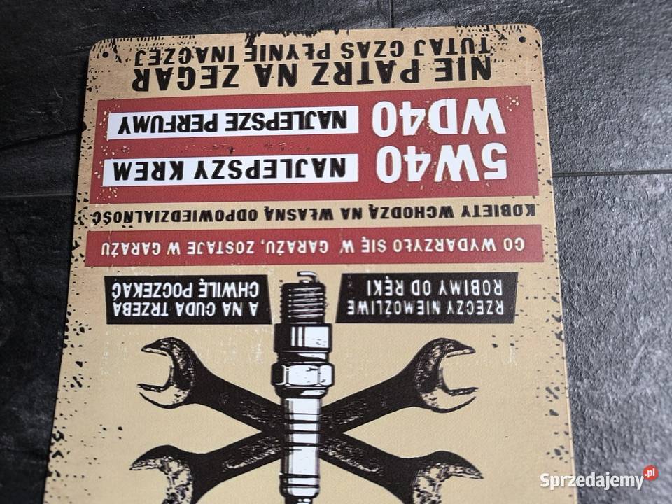 Tabliczka metalowa Mój Garaz plakat poster Częstochowa