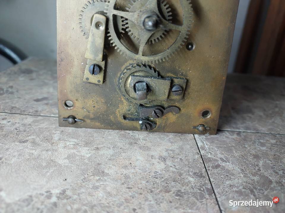 694 Mechanizm starego zegara ściennego chodzik pomorskie Tczew sprzedam