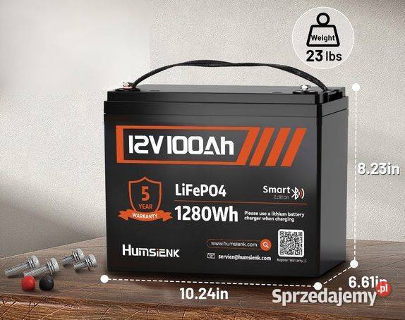 Akumulator LiFePo4 100Ah z bluetooth śląskie Tychy