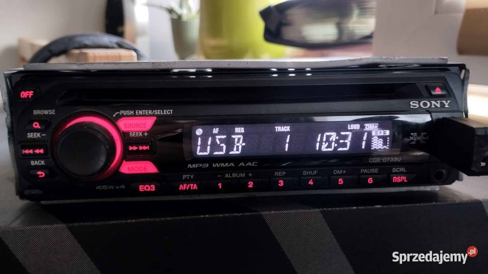 SONY CDX GT33U USB radio samochodowe łódzkie Łódź