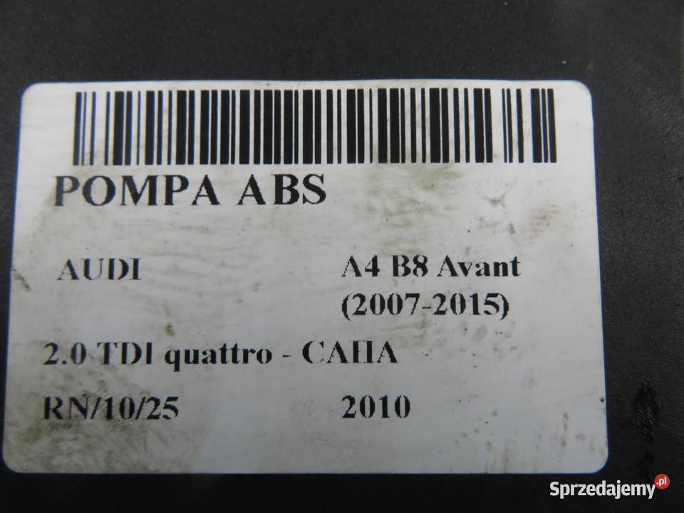 POMPA ABS AUDI A4 B8 8K0907379AL 0265236194 małopolskie