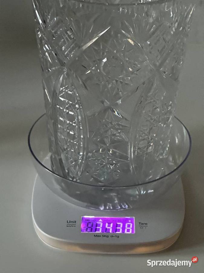 Wazon kryształowy z lat PRLu łódzkie sprzedam