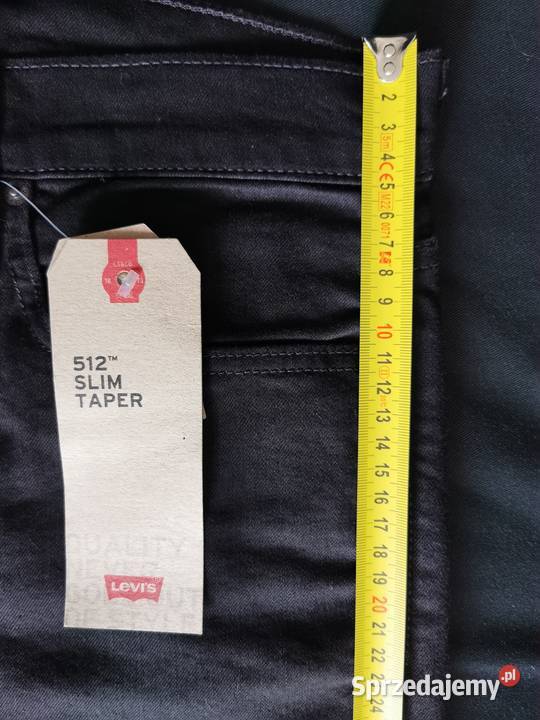 Levis 512 MĘSKIE CZARNE jeansy elastyczne W34 łódzkie