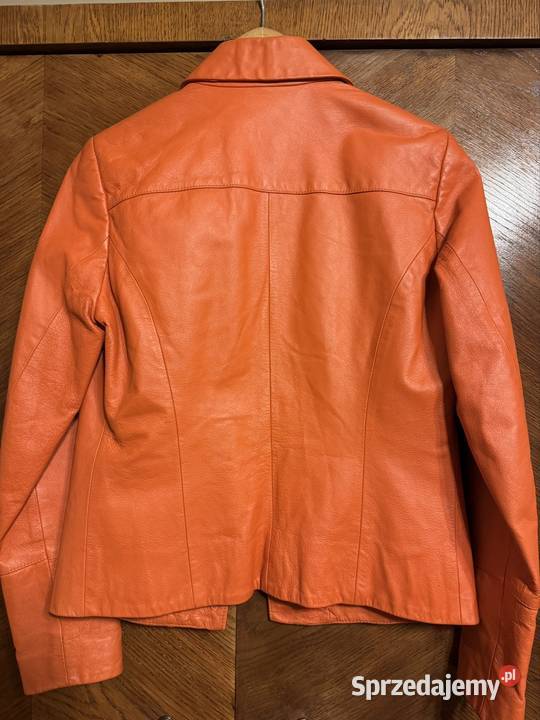 Kurtka ze skóry naturalnej XS pomarańczowa Inny rodzaj śląskie Częstochowa sprzedam
