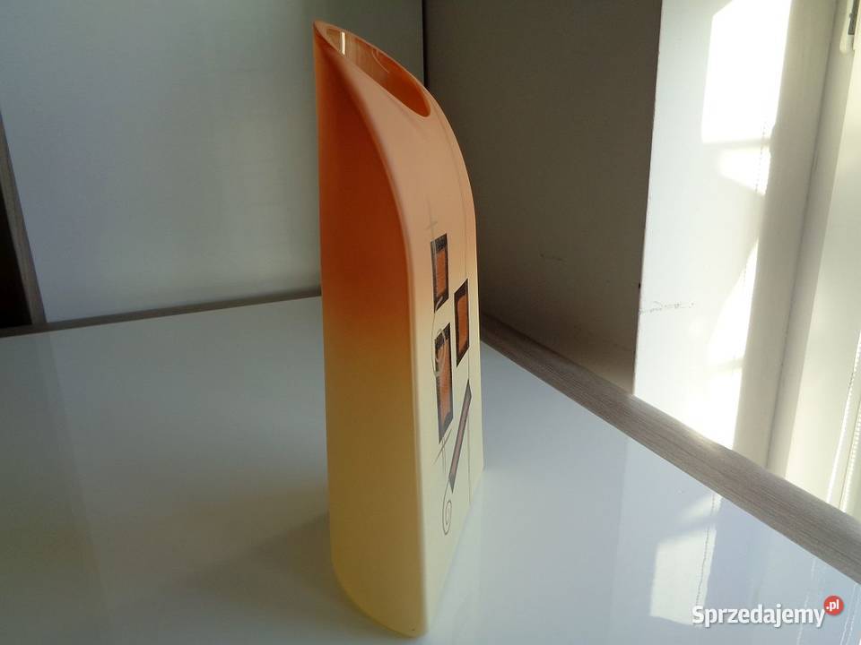 Wazon szklany firmy DECOGLASS odcienie pomarańczowego  Ceramika i szkło Toruń