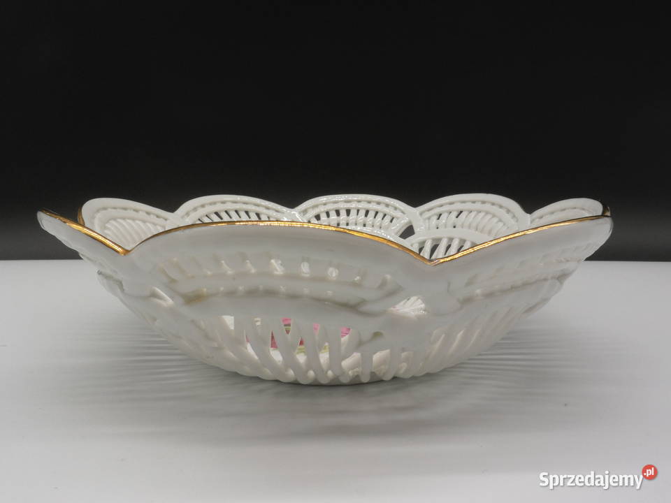 Misa patera koszykowa z niemieckiej porcelany Raszków