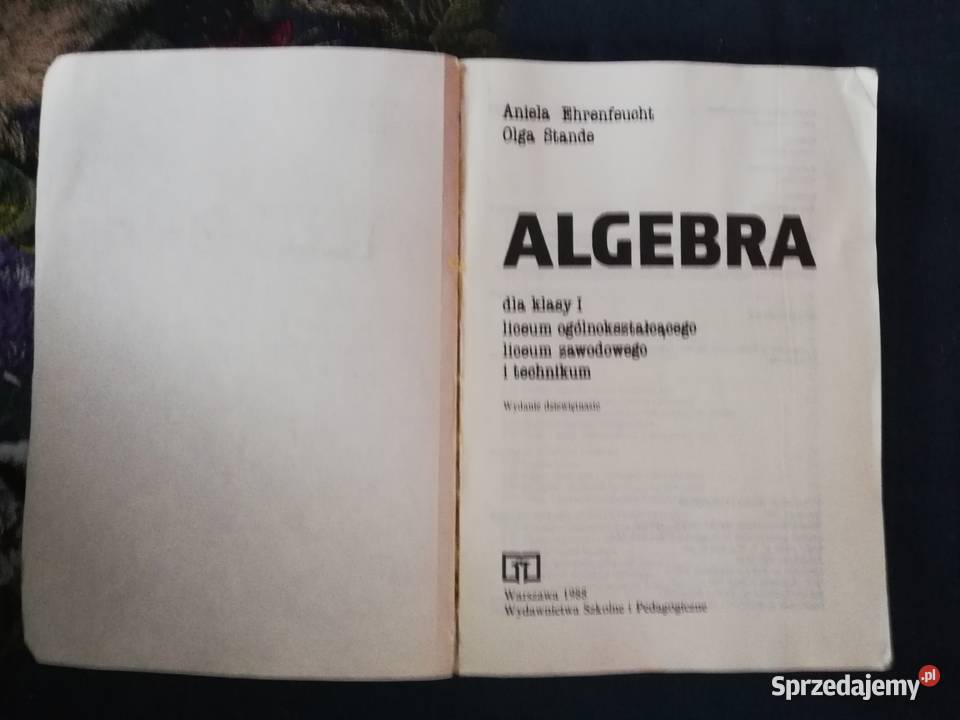 Matematyka Algebra Aniela Ehrenfeucht Olga szkoła ponadgimnazjalna