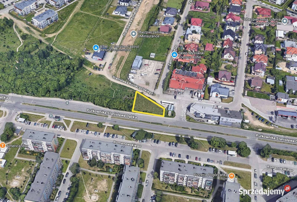 Działka usługowa z MPZP Sprzedaż Gdynia