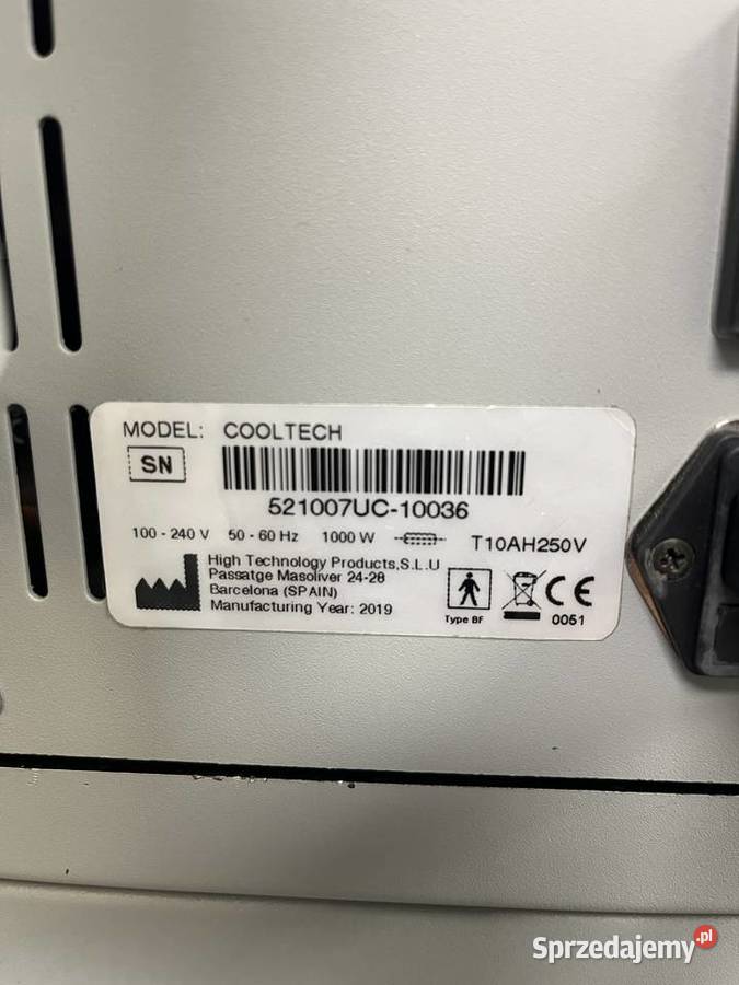 Kriolipoliza Cooltech 4 aplikatory w tym głowica sprzedam