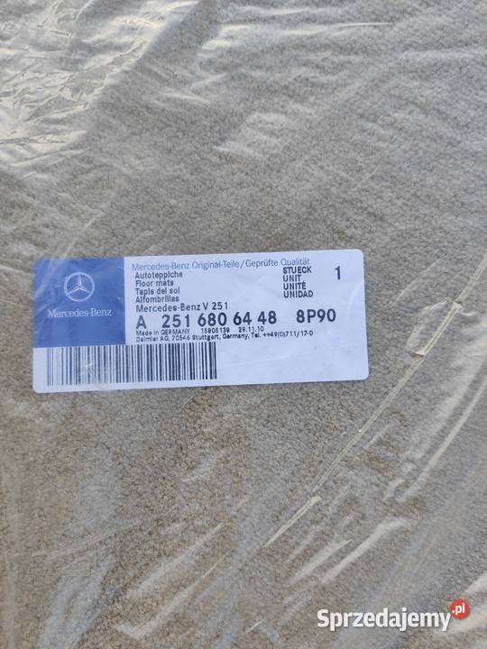 Oryginalne dywaniki welurowe Mercedes W251 Long Bolewice