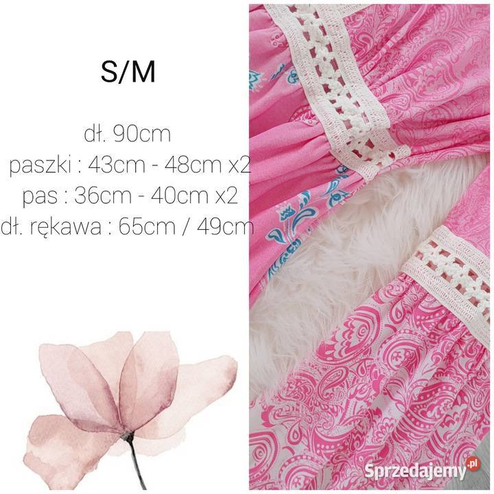 Sukienka wstawka boho Romantyczna