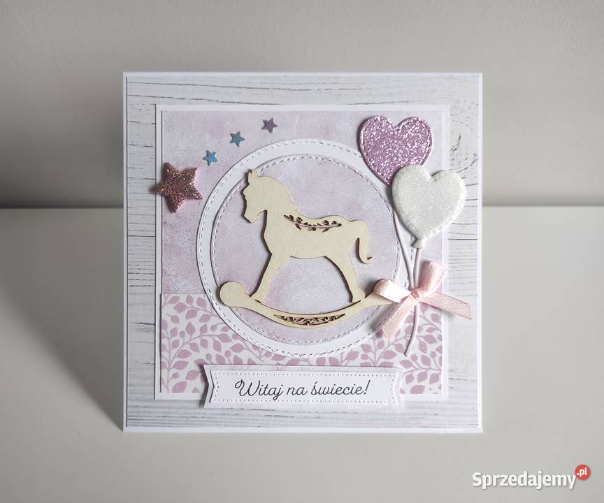 Kartka ręcznie robiona na narodziny dziecka Łódź