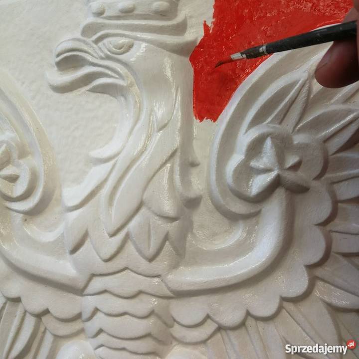 Herb Godło Polski Orzeł Płaskorzeźba Sztukateria Wyposażenie wnętrz Zielona Góra