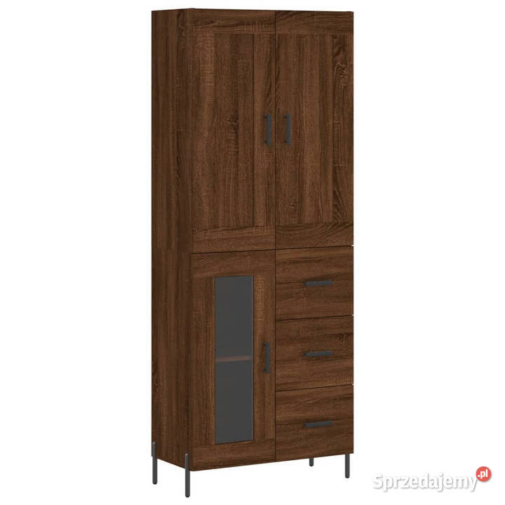Witrynka brązowy dąb 695x34x180 materiał Kredensy i witryny mazowieckie