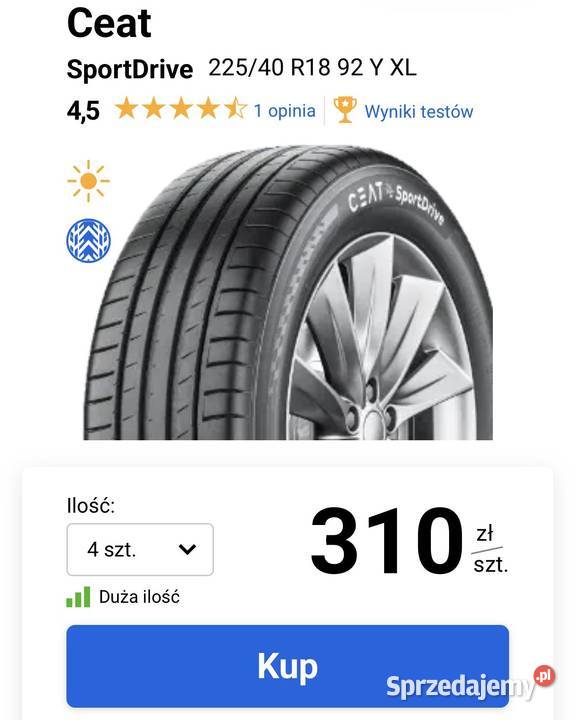 Felgi Ford opony 22540 R18 4 2024 Skołyszyn