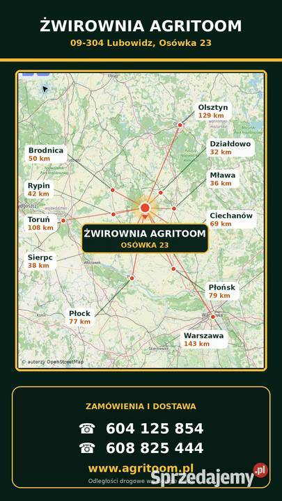 Sprzedaż kruszyw transport żwirownia mazowieckie Lubowidz