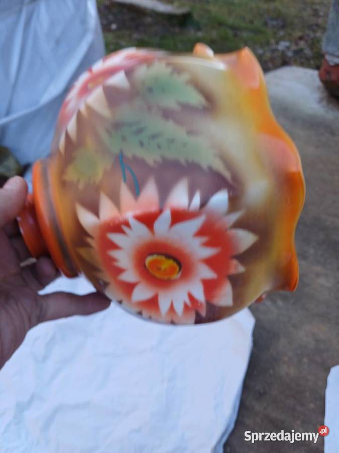 Stary klosz z 3040 lat 20 wieku recznie malowany Lubań