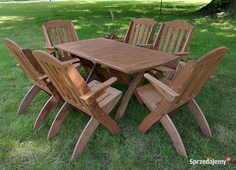 Komplet meble ogrodowe drewniane tarasowe Typ X Kalety sprzedam