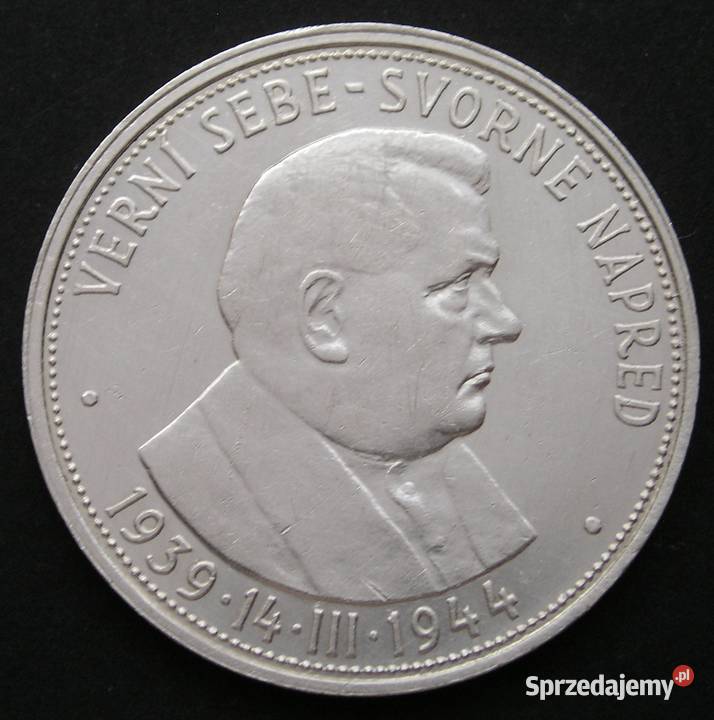 SŁOWACJA 50 KORON 1944 KSIĄDZ TISO SREBRO Łódź sprzedam