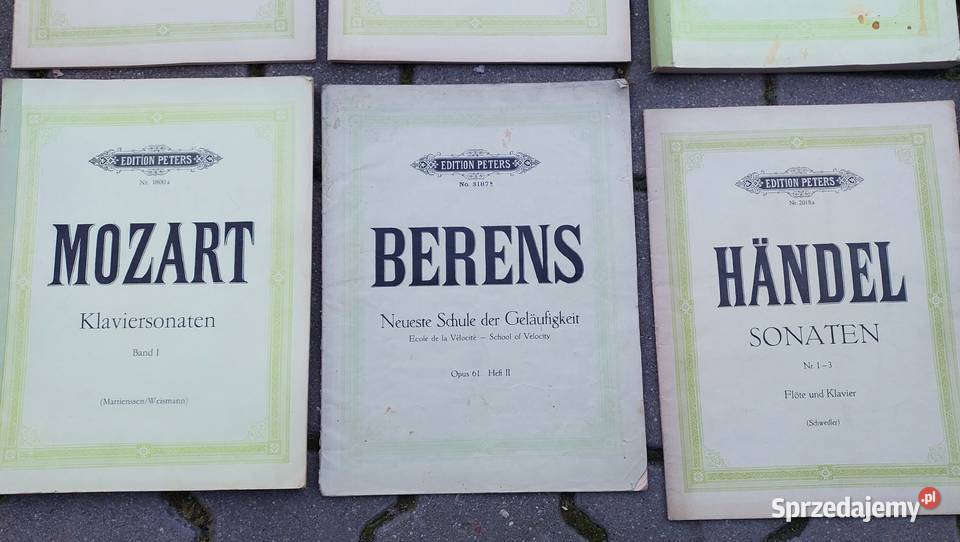 Nuty na fortepian zestaw starych zeszytów 7 Bach pomorskie