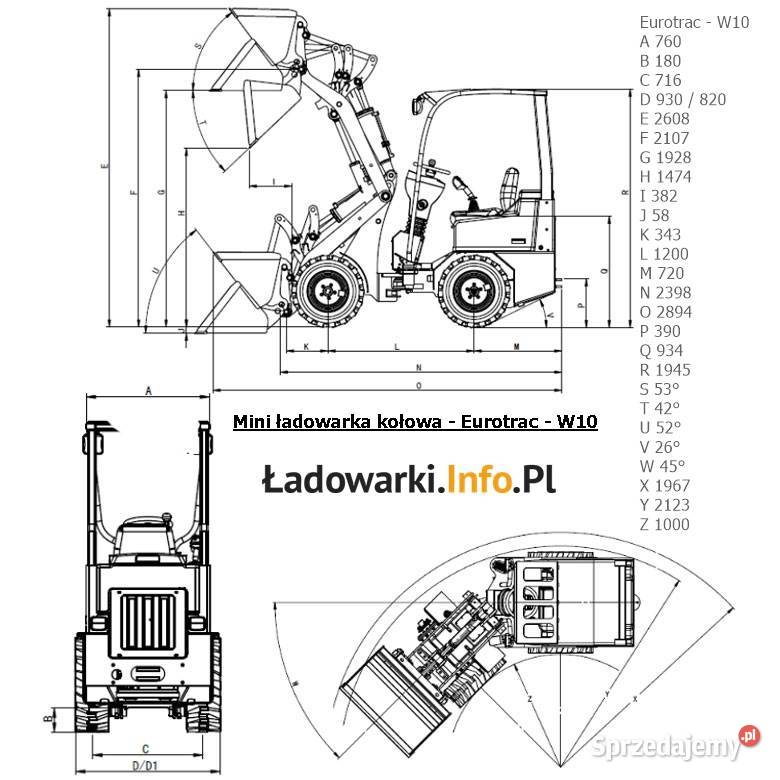 Mini ładowarka przegubowa Eurotrac W10 silnik nie Zabrze