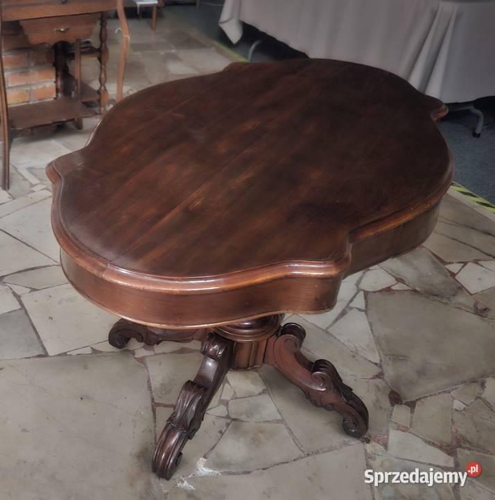 Antyczny stół stolik Ludwik Filip Antyki, Sztuka, Kolekcje lubelskie Lublin