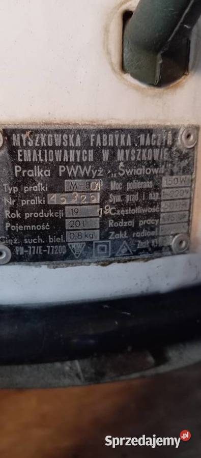 Pralka Światowid wolnostojące Wągrowiec sprzedam