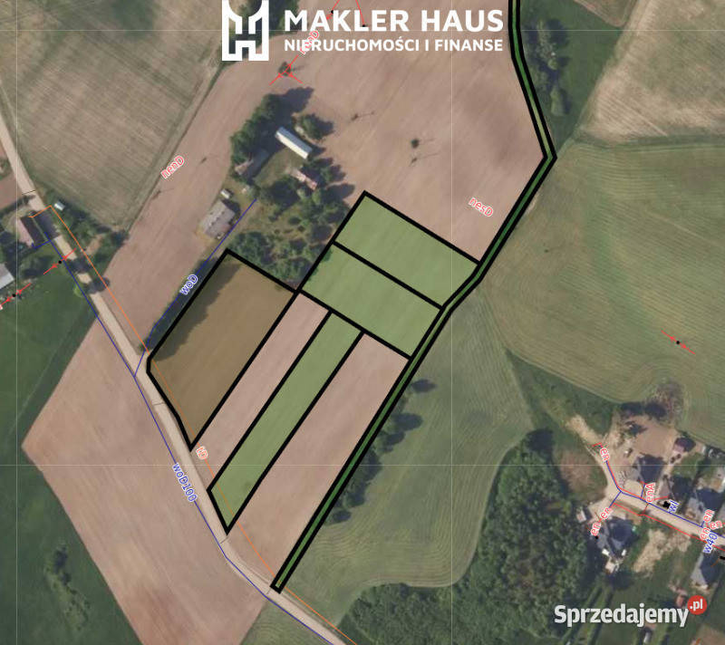Działki z warunkami zabudowy Żubryn Szypliszki asfalt Sprzedaż podlaskie