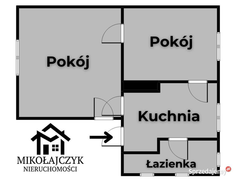 Bezczynszowe 2 pokoje Pieniężnego 3 parter kamienica warmińsko-mazurskie Bartoszyce
