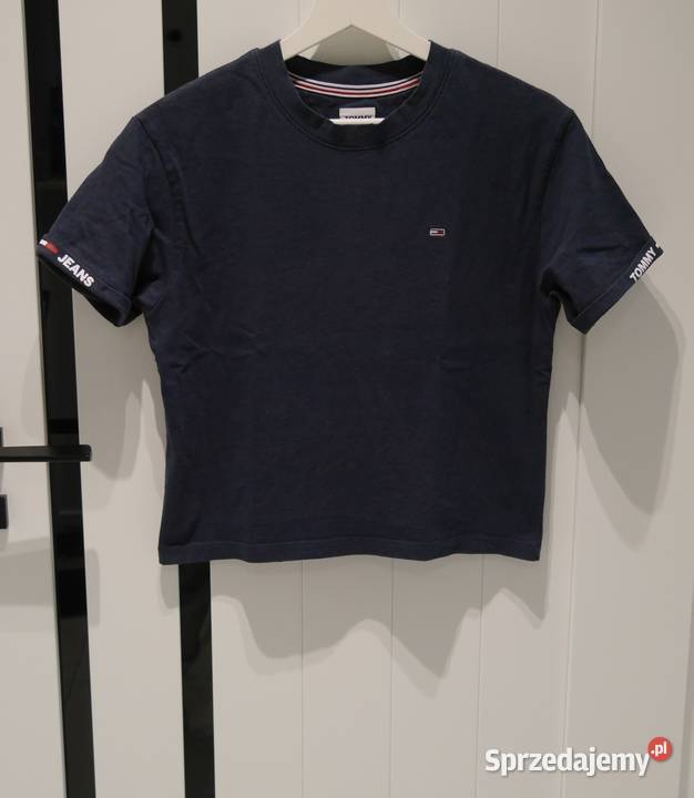 Tommy Hilfiger świetna krótsza koszulka logo 34 Wrocław