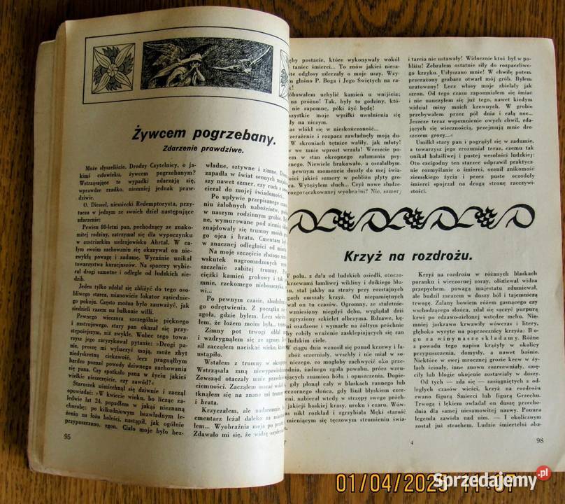 KALENDARZ SERCA JEZUSOWEGO 1938 Bychawka Trzecia sprzedam