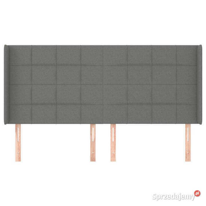 Zagłówek uszak ciemnoszary 163x16x118128 tkanina Ramy i stelaże
