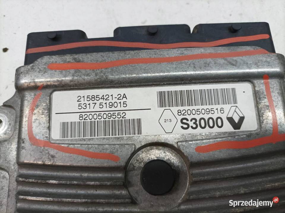 STEROWNIK SILNIKA 8200509552 16 B 111 Renault Sterowniki