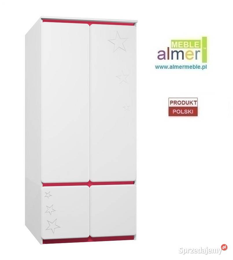 szafa klasyczna biała STARS MDF C16 90x55 w200