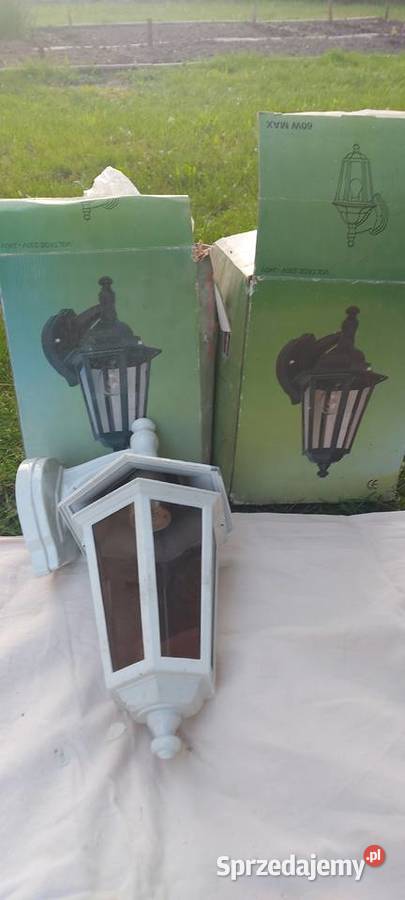 Lampa zewnętrzna biała 2 sztuki Kielce