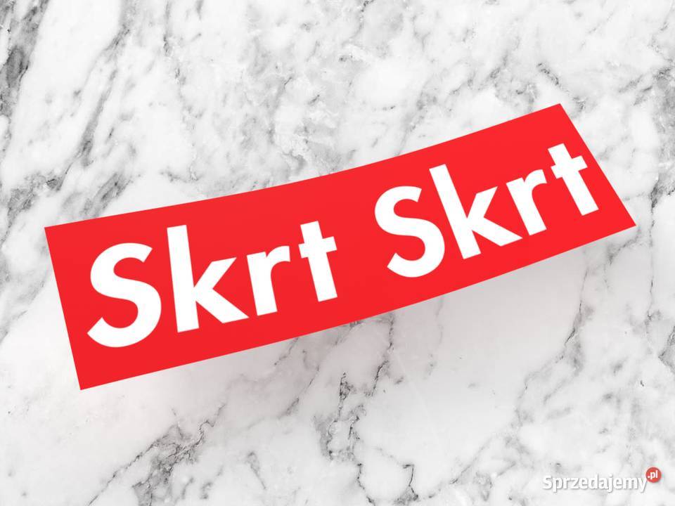 Naklejka SKRT 15 x 45 supreme sup swag skate naklejki podlaskie Choroszcz