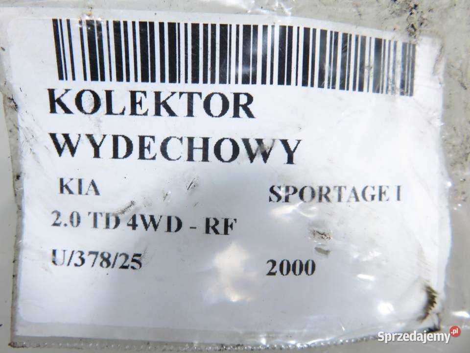 KOLEKTOR WYDECHOWY KIA SPORTAGE I 20 TD Motoryzacja małopolskie