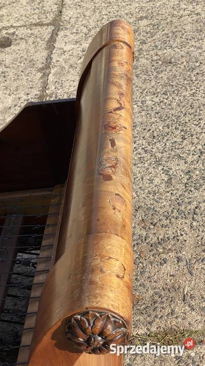 Łóżko Biedermeier pojedyncze 100x200 orzech XIX Gryfice