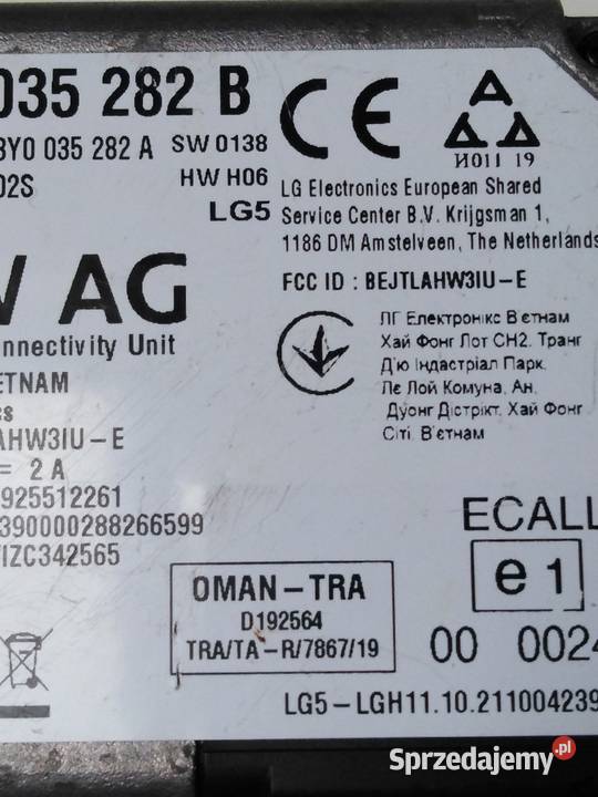 AUDI A3 8Y Moduł sterownik ONLINE 21r Wschowa
