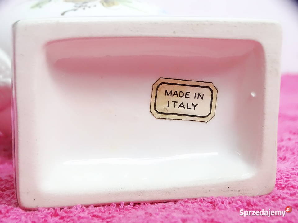 Włoski wazon ceramiczny ręcznie malowany Vintage lubelskie