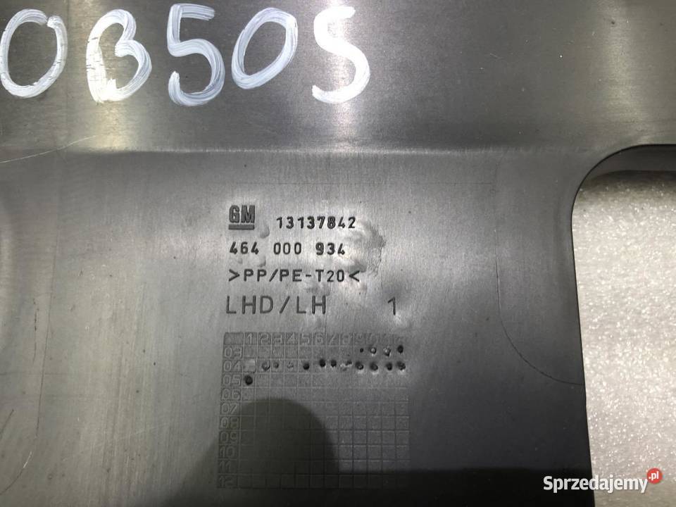 OSŁONA KONSOLI LEWA 13137842 OPEL ASTRA H osobowe wielkopolskie sprzedam