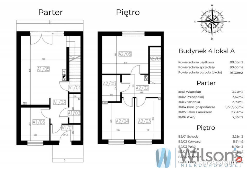 sprzedaży domu bliźniaka 90m2 Jabłonowo sprzedam