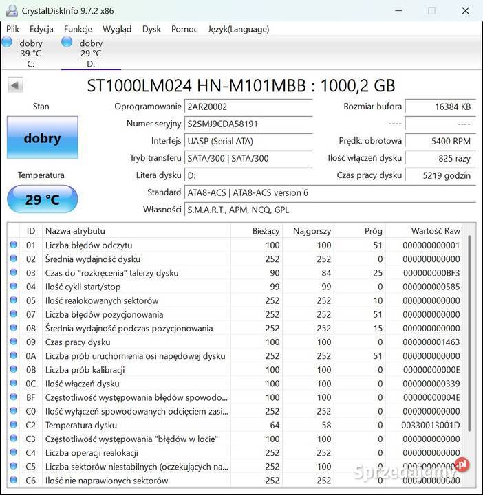 Dysk 25 cala 1TB 1000GB laptop komputer Kraków